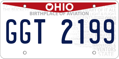 OH license plate GGT2199