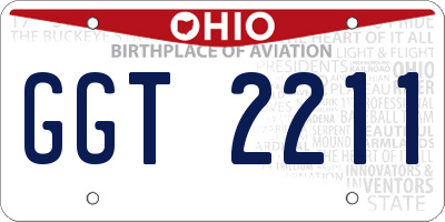 OH license plate GGT2211