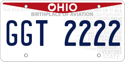 OH license plate GGT2222