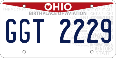 OH license plate GGT2229