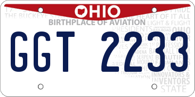 OH license plate GGT2233