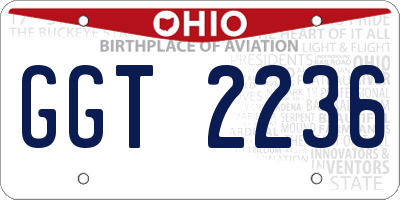 OH license plate GGT2236
