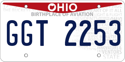 OH license plate GGT2253
