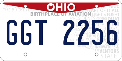 OH license plate GGT2256