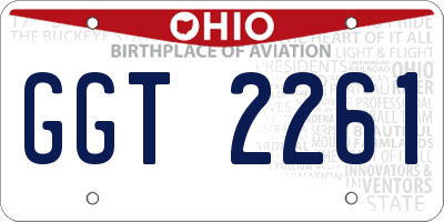 OH license plate GGT2261