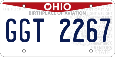 OH license plate GGT2267