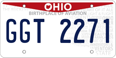 OH license plate GGT2271