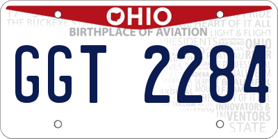 OH license plate GGT2284