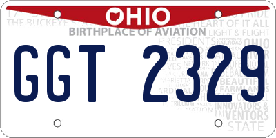 OH license plate GGT2329