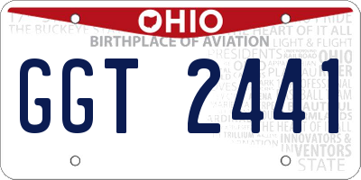 OH license plate GGT2441