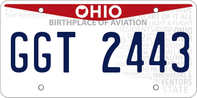 OH license plate GGT2443