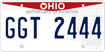 OH license plate GGT2444