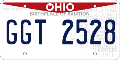 OH license plate GGT2528