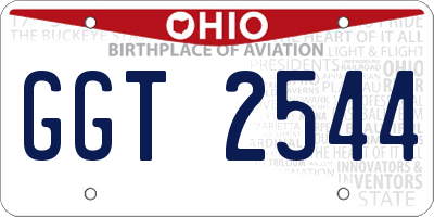 OH license plate GGT2544