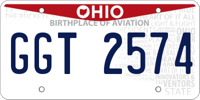 OH license plate GGT2574