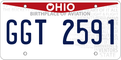 OH license plate GGT2591