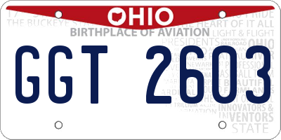 OH license plate GGT2603
