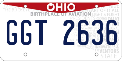 OH license plate GGT2636