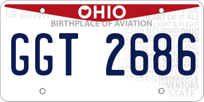 OH license plate GGT2686