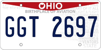 OH license plate GGT2697
