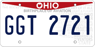 OH license plate GGT2721