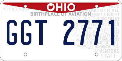 OH license plate GGT2771