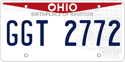 OH license plate GGT2772