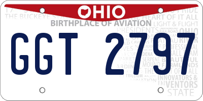 OH license plate GGT2797