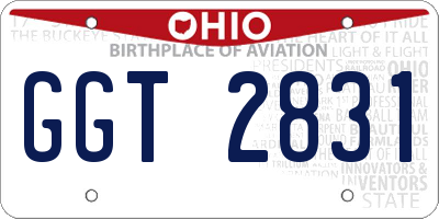 OH license plate GGT2831