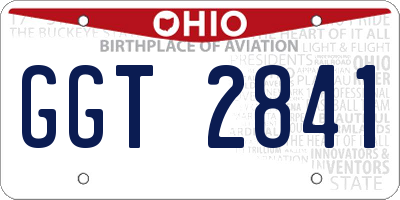 OH license plate GGT2841