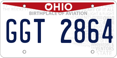 OH license plate GGT2864