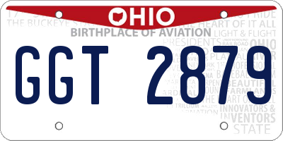 OH license plate GGT2879