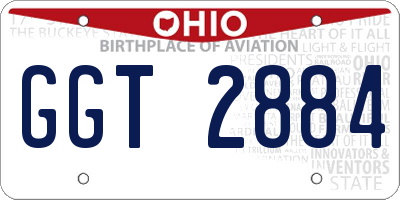 OH license plate GGT2884