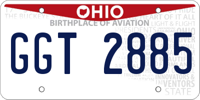 OH license plate GGT2885