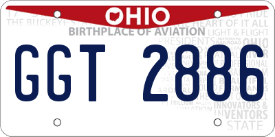 OH license plate GGT2886
