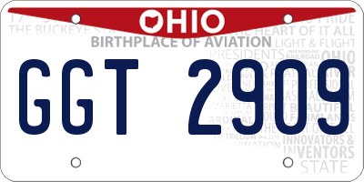 OH license plate GGT2909