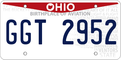 OH license plate GGT2952