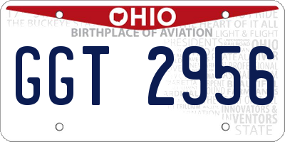 OH license plate GGT2956