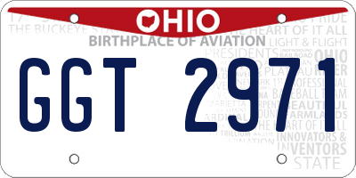 OH license plate GGT2971