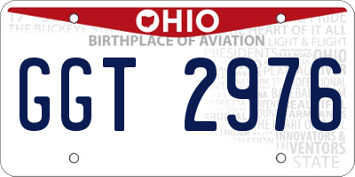 OH license plate GGT2976