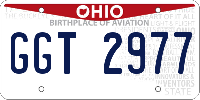 OH license plate GGT2977