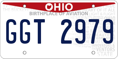 OH license plate GGT2979