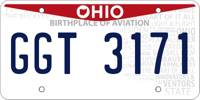 OH license plate GGT3171