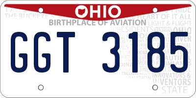 OH license plate GGT3185