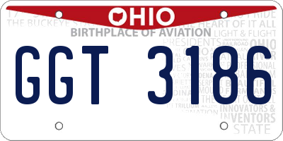 OH license plate GGT3186