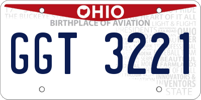 OH license plate GGT3221