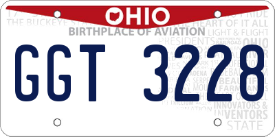OH license plate GGT3228