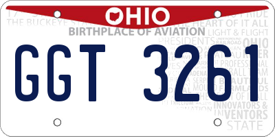 OH license plate GGT3261