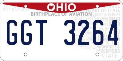 OH license plate GGT3264