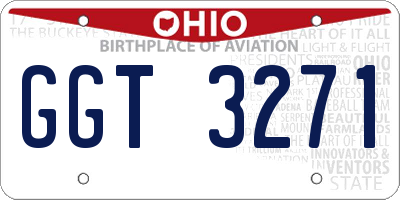 OH license plate GGT3271